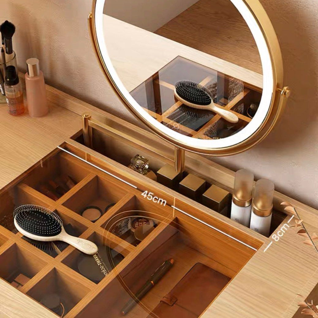 INDRE Rustic Solid Wood Vanity Table