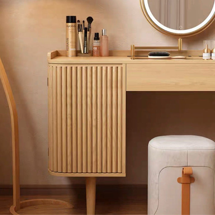 INDRE Rustic Solid Wood Vanity Table