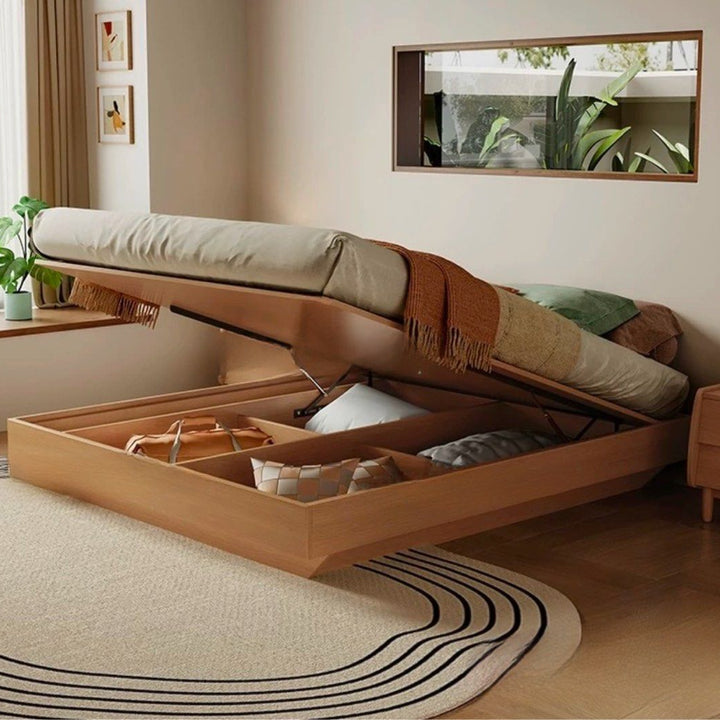 IRDEN Modern Storage Solid Wood Bedframe