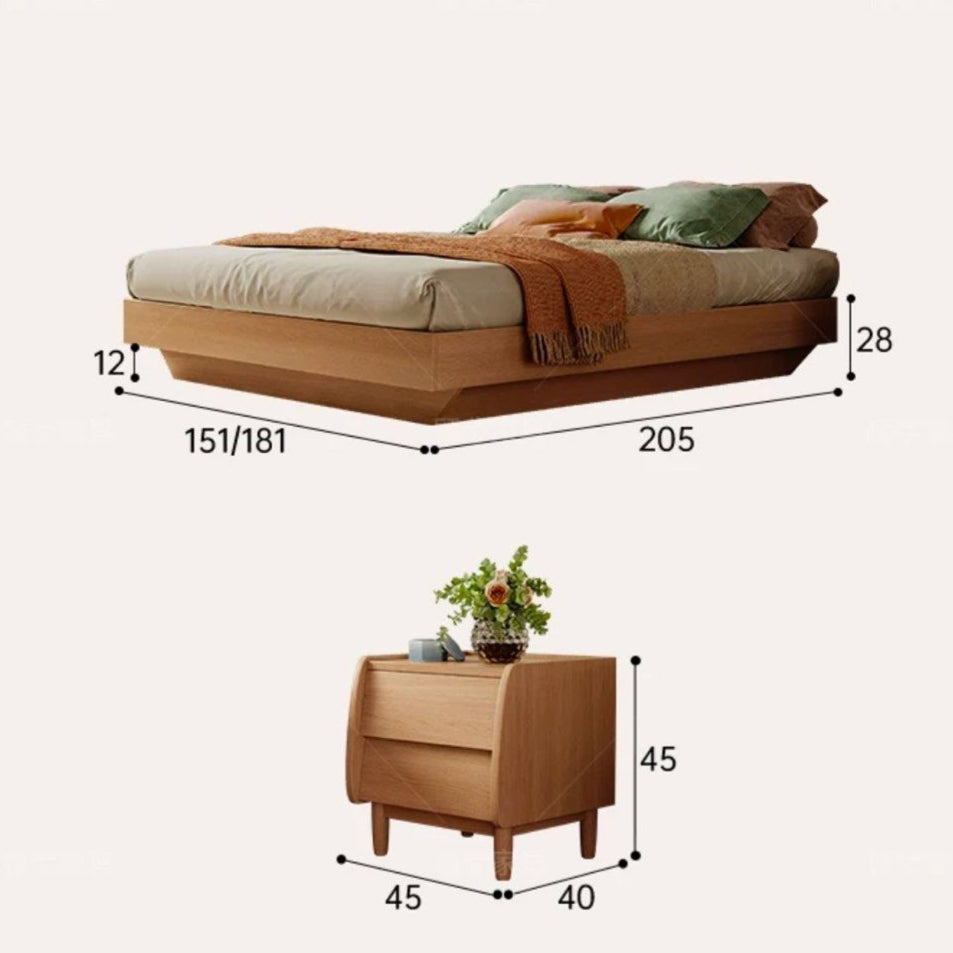 IRDEN Modern Storage Solid Wood Bedframe