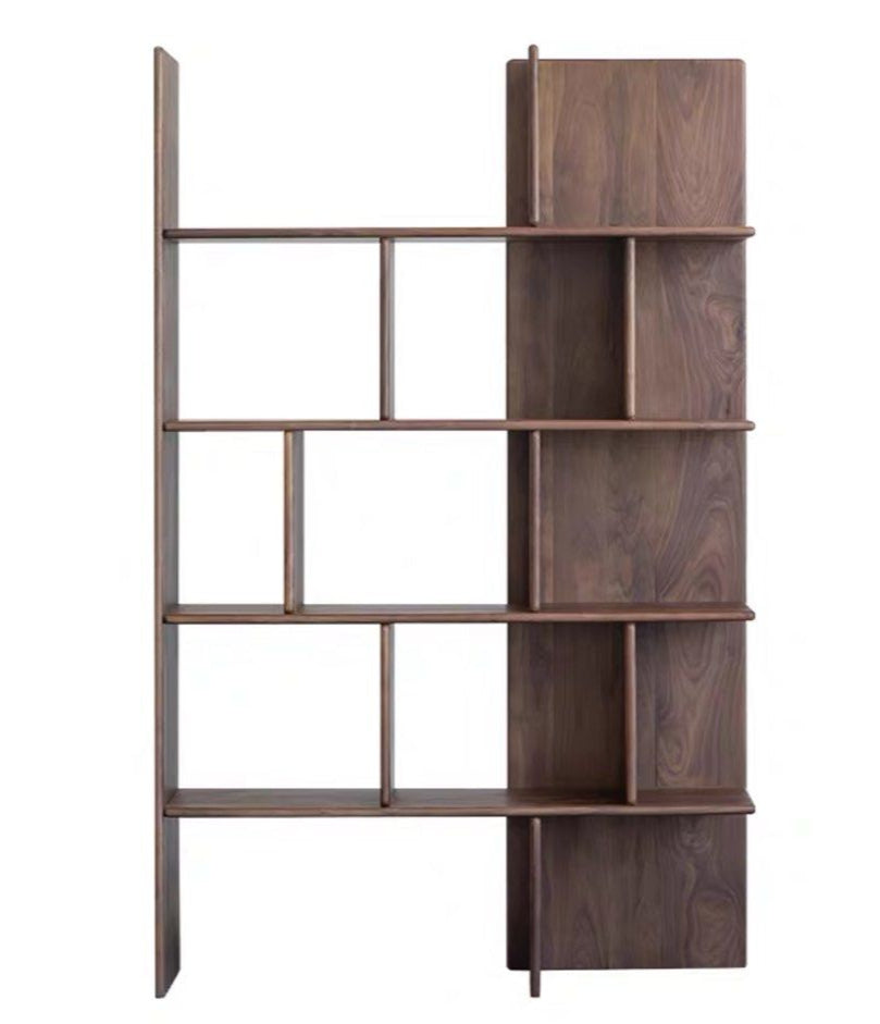 FRANCIELLE Modern Walnut Wood Display Shelf