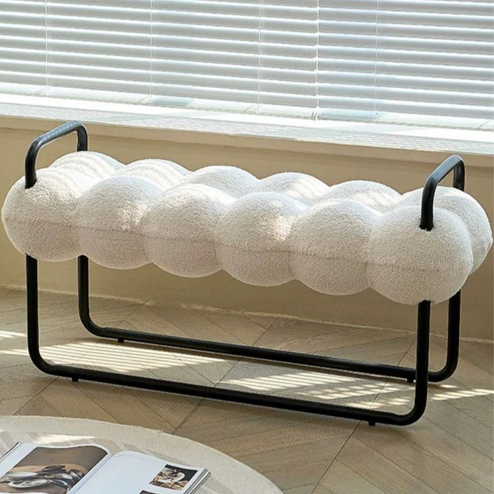 KORALIE Modern Boucle Ottoman Bench