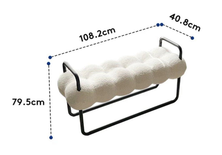 KORALIE Modern Boucle Ottoman Bench
