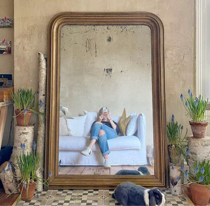 JACOVE Rustic Walnut Mirror