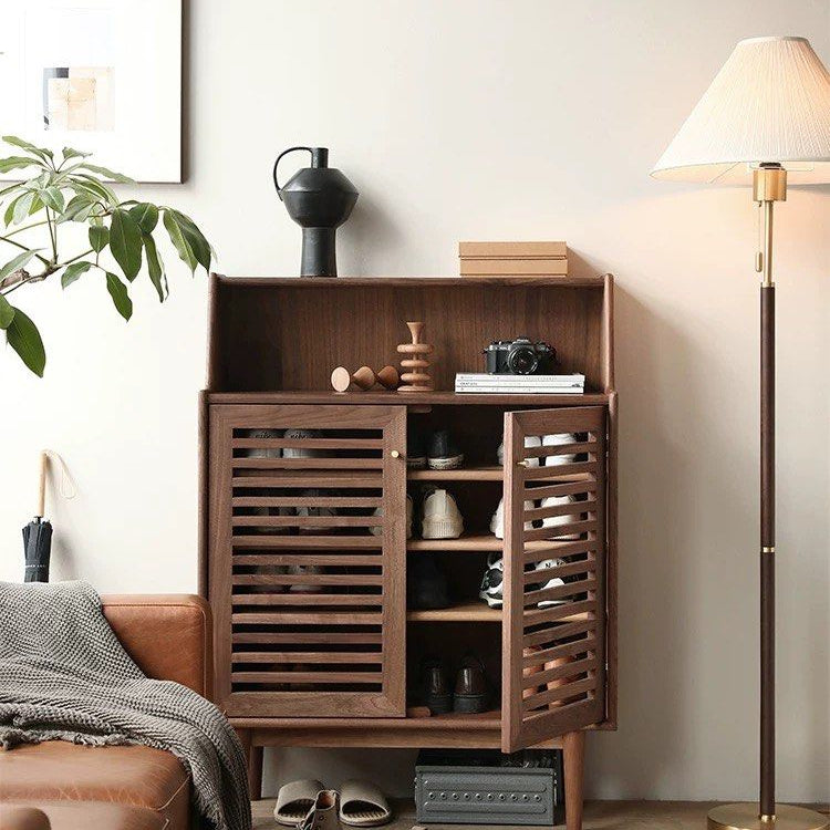 JADUE Japandi Solid Wood Shoe Cabinet