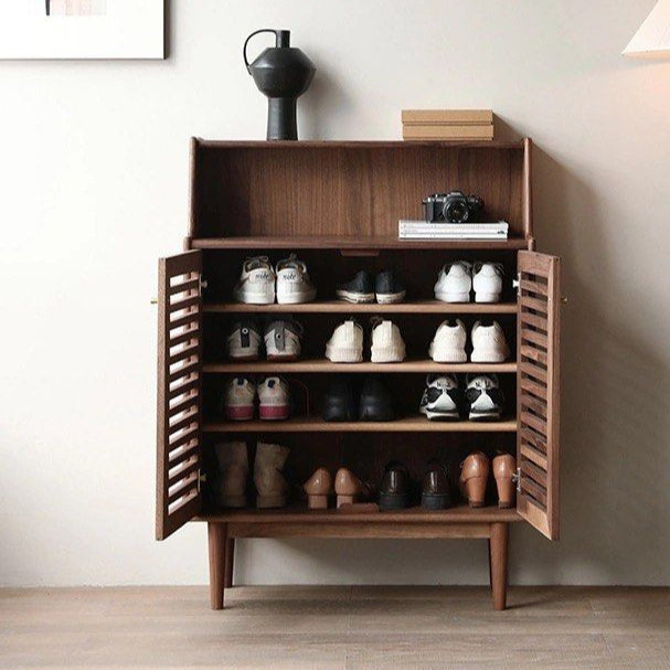 JADUE Japandi Solid Wood Shoe Cabinet
