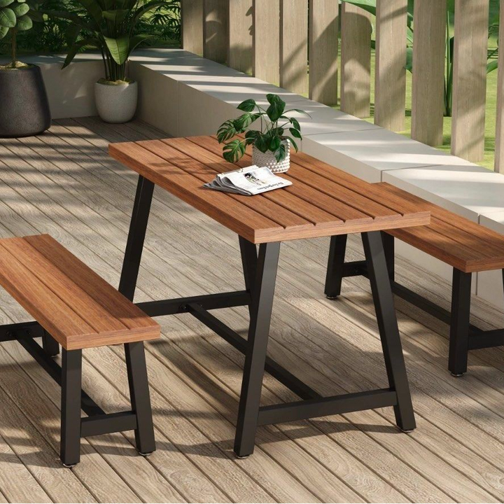 EMILY Modern Outdoor Table & Bench