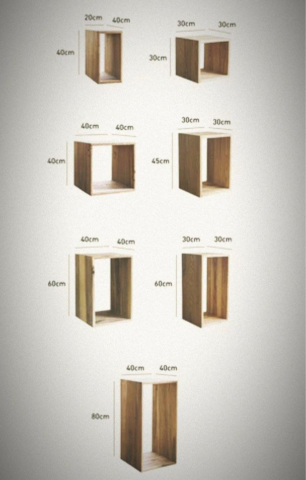 JAE Solid Wood Modular Open Storage