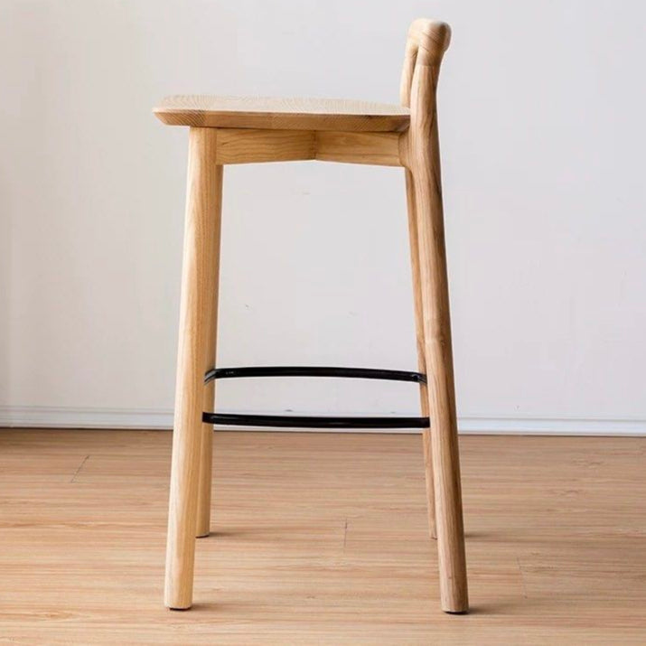 GAREN Japandi Solid Wood Bar Stool