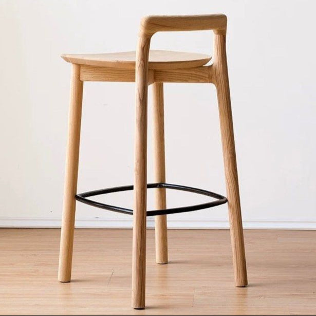 GAREN Japandi Solid Wood Bar Stool