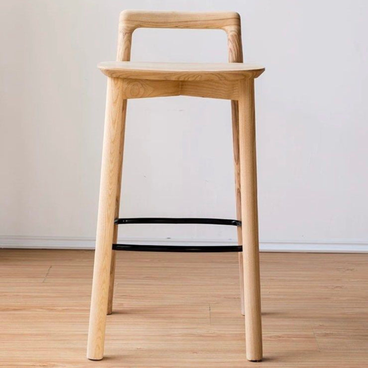 GAREN Japandi Solid Wood Bar Stool