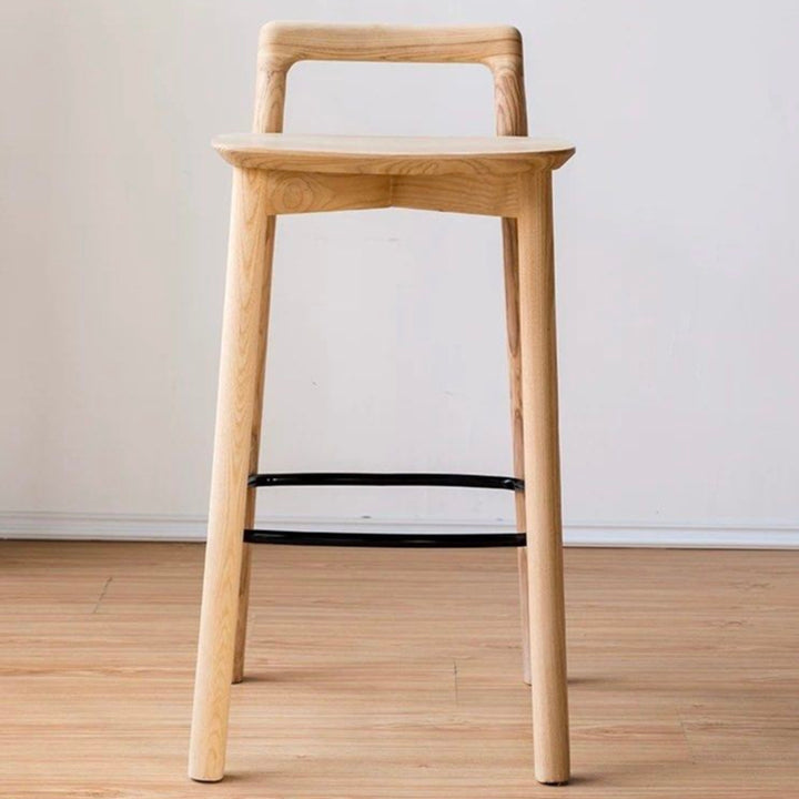 GAREN Japandi Solid Wood Bar Stool