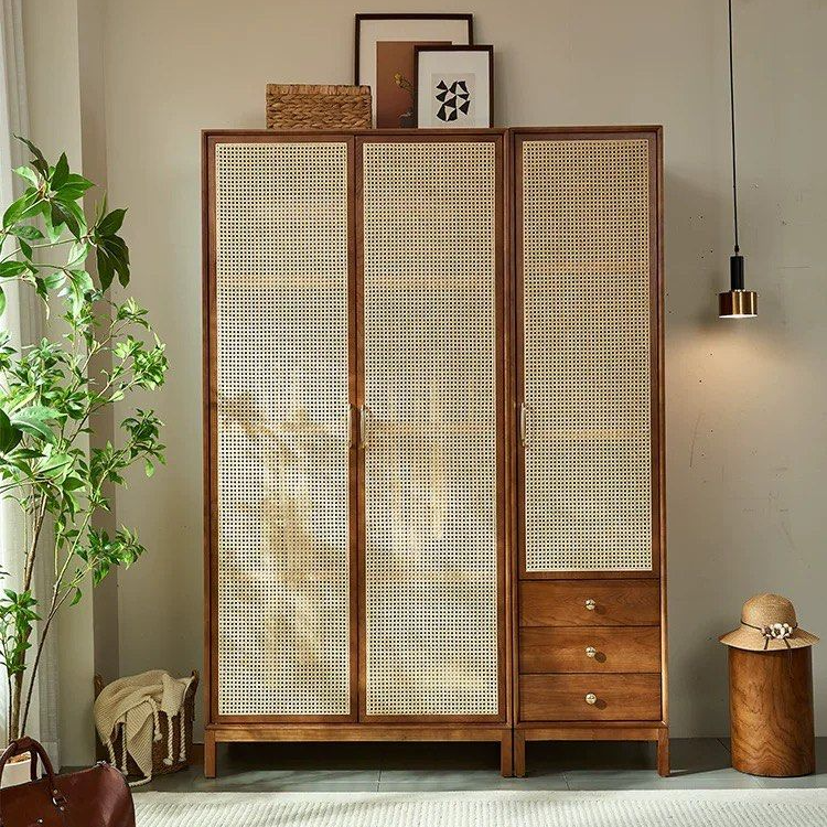 Radical Rustic LUCIUS Rustic Rattan Wardrobe – Radical Homes