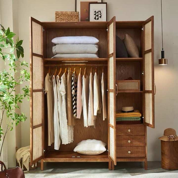Radical Rustic LUCIUS Rustic Rattan Wardrobe – Radical Homes