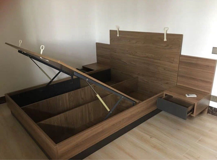 JALE Rustic Bedframe with Storage