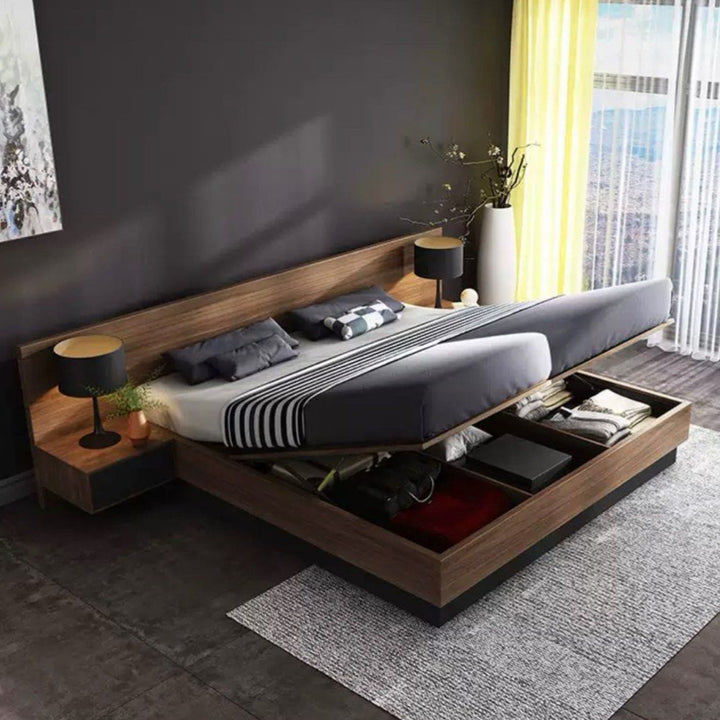JALE Rustic Bedframe with Storage