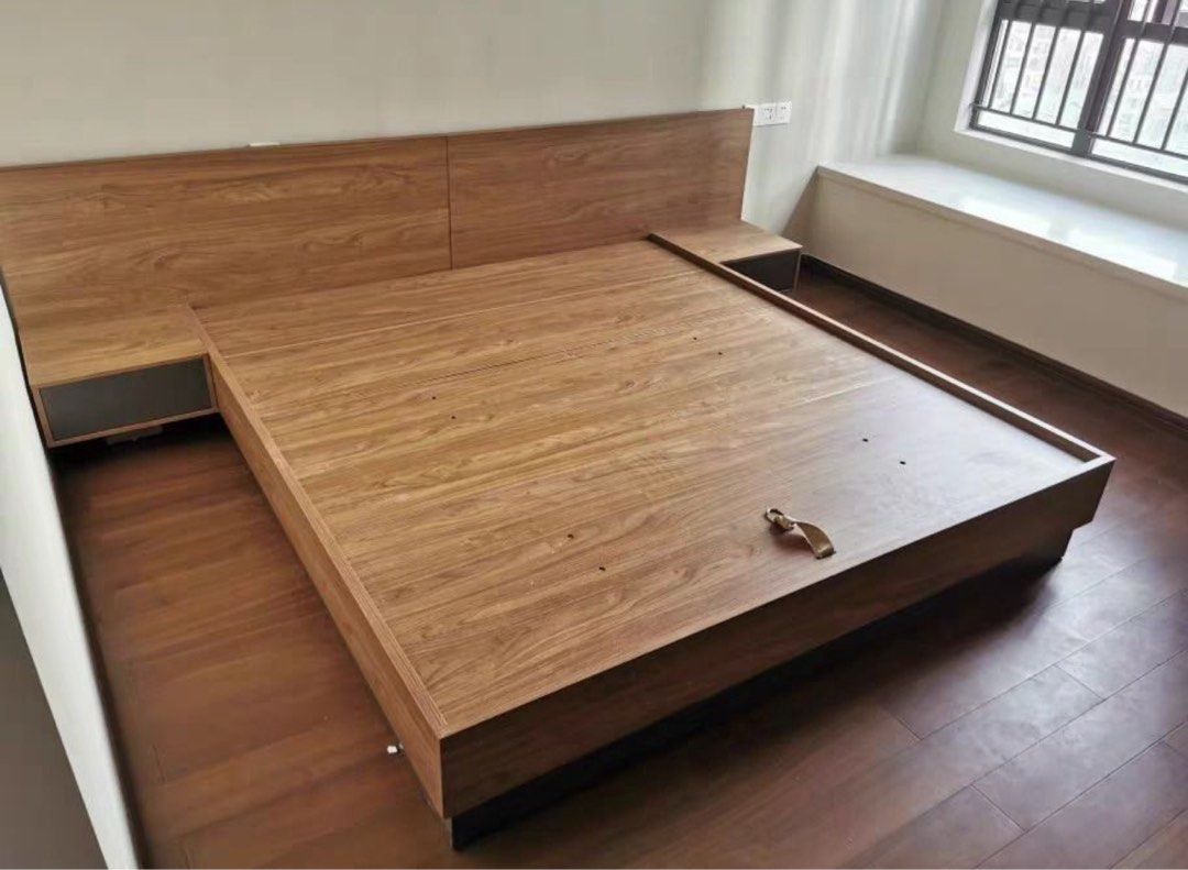 JALE Rustic Bedframe with Storage