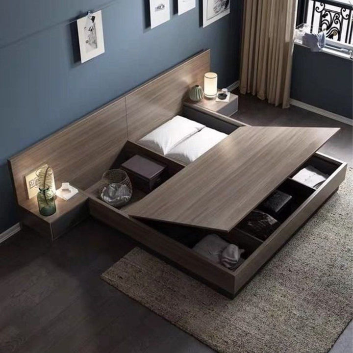 JALE Rustic Bedframe with Storage