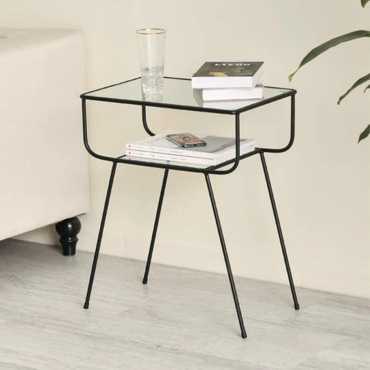 VITO Minimalist Wireframe Glass Side Table – Radical Homes