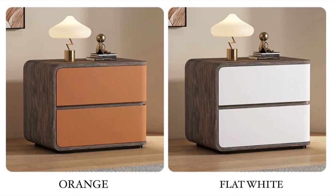 JAQIN Modern Walnut Bedside Table