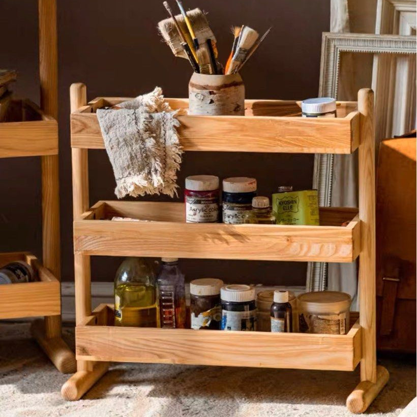 Wood Square Rack JAQWE Solid Wood Rack – Radical Homes