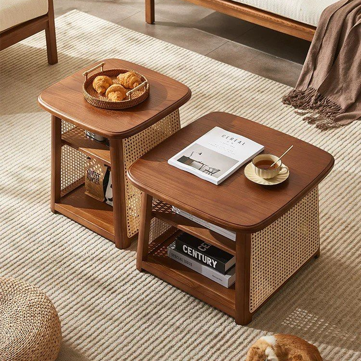COUTURE Vintage Rattan Coffee Table