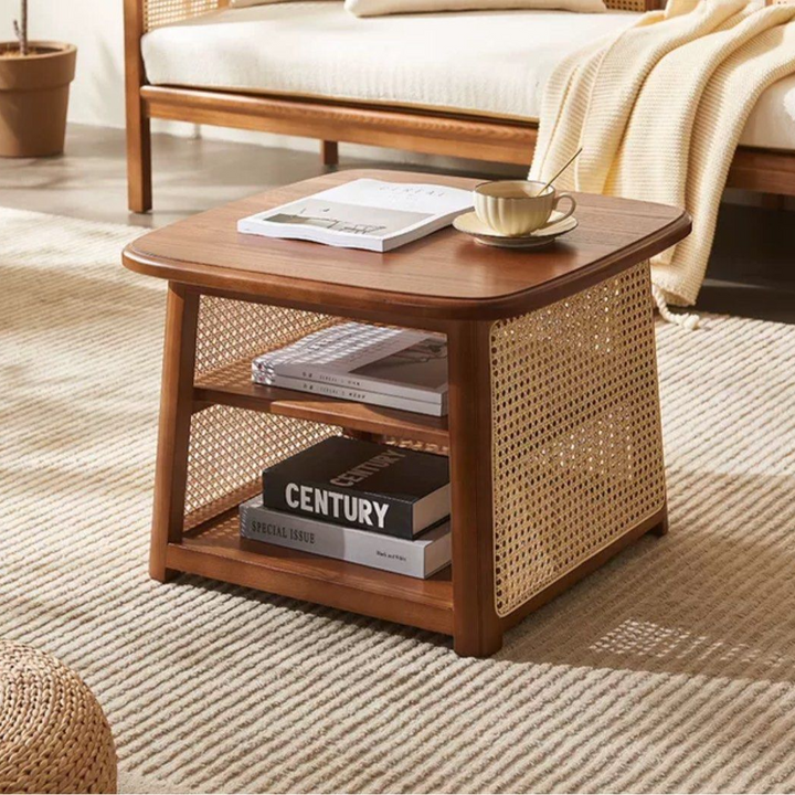 COUTURE Vintage Rattan Coffee Table
