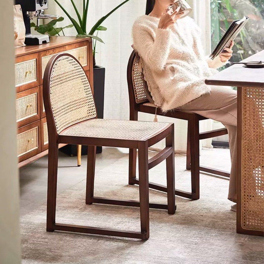 MARLEY Rustic Rattan Dining Chair