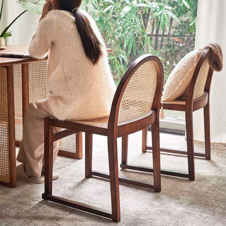 MARLEY Rustic Rattan Dining Chair