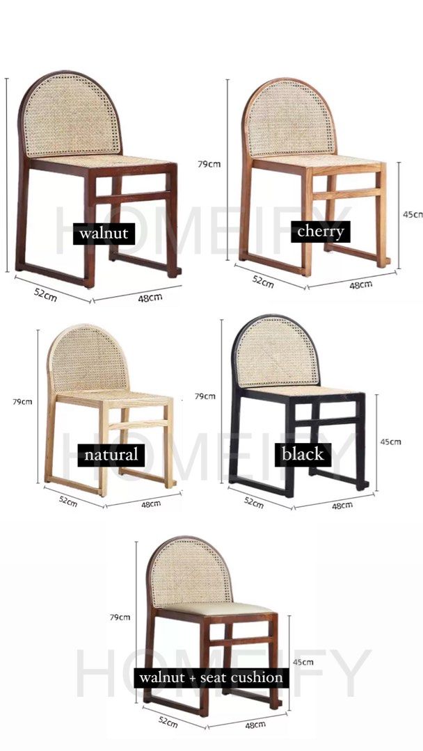 MARLEY Rustic Rattan Dining Chair