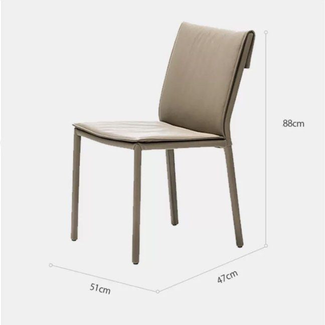JASPER Modern Leather Dining Chair - Radical Homes Singapore