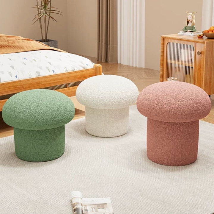 JASVIN Modern Boucle Vanity Stool
