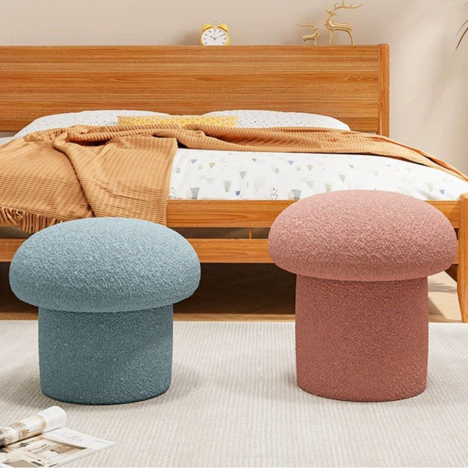 JASVIN Modern Boucle Vanity Stool