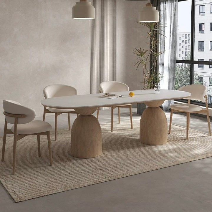 SABINE Japandi Sintered Stone Dining Table