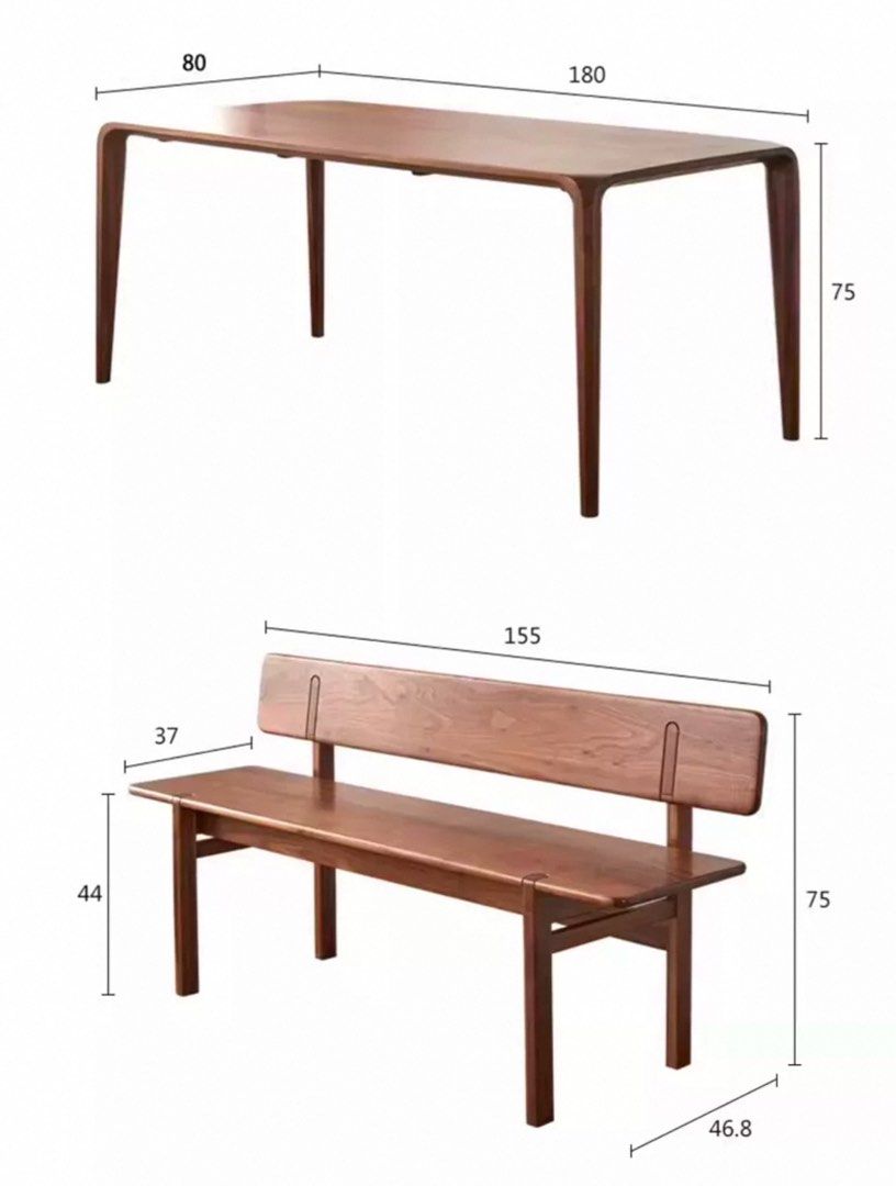 JAYEN Modern Solid Wood Dining Table