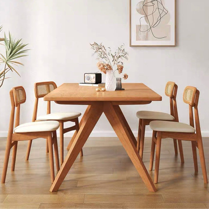 HOLLIA Modern Solid Wood Dining Table