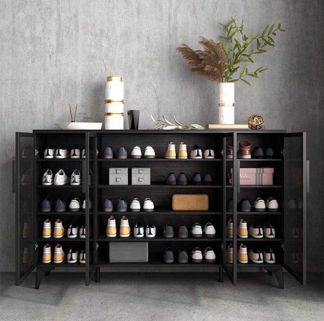 JAZ Modern Glass Shoe Cabinet