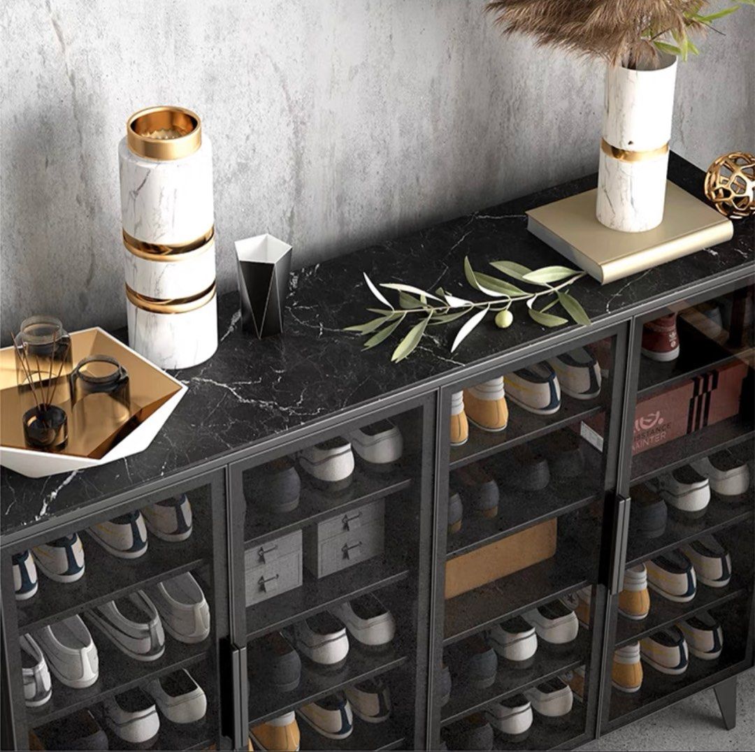 JAZ Modern Glass Shoe Cabinet