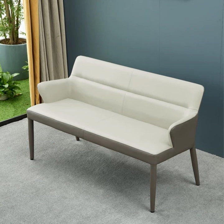 FREJA Modern Leather Dining Bench