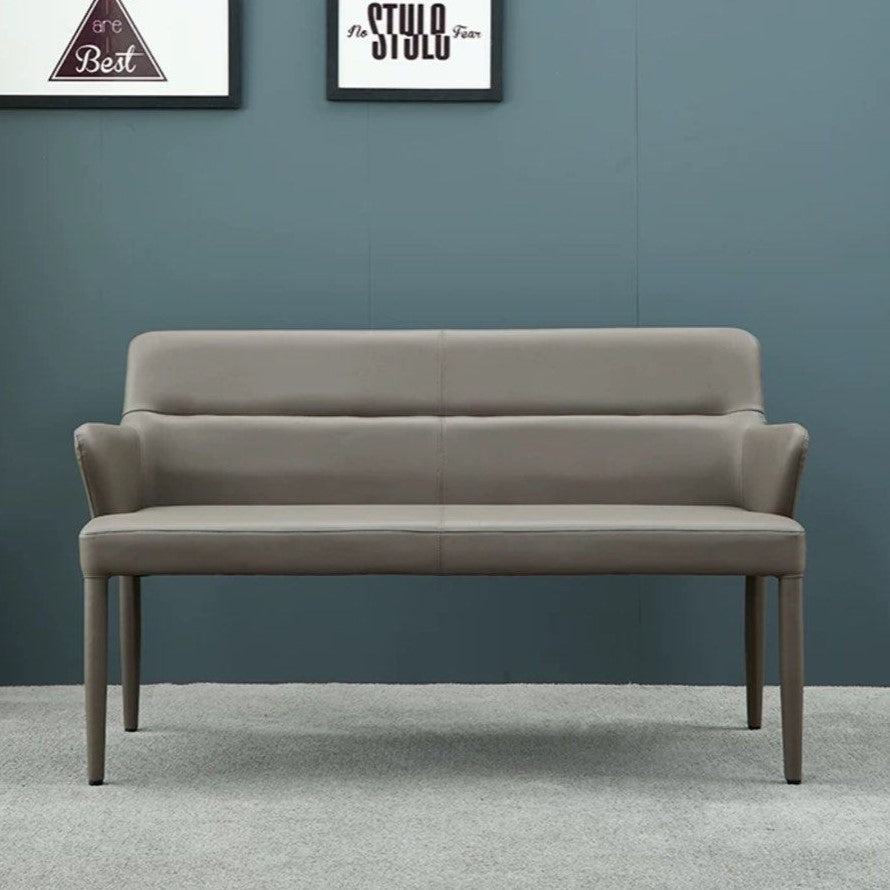 FREJA Modern Leather Dining Bench