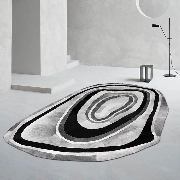 RION Modern Cowhide Leather Rug