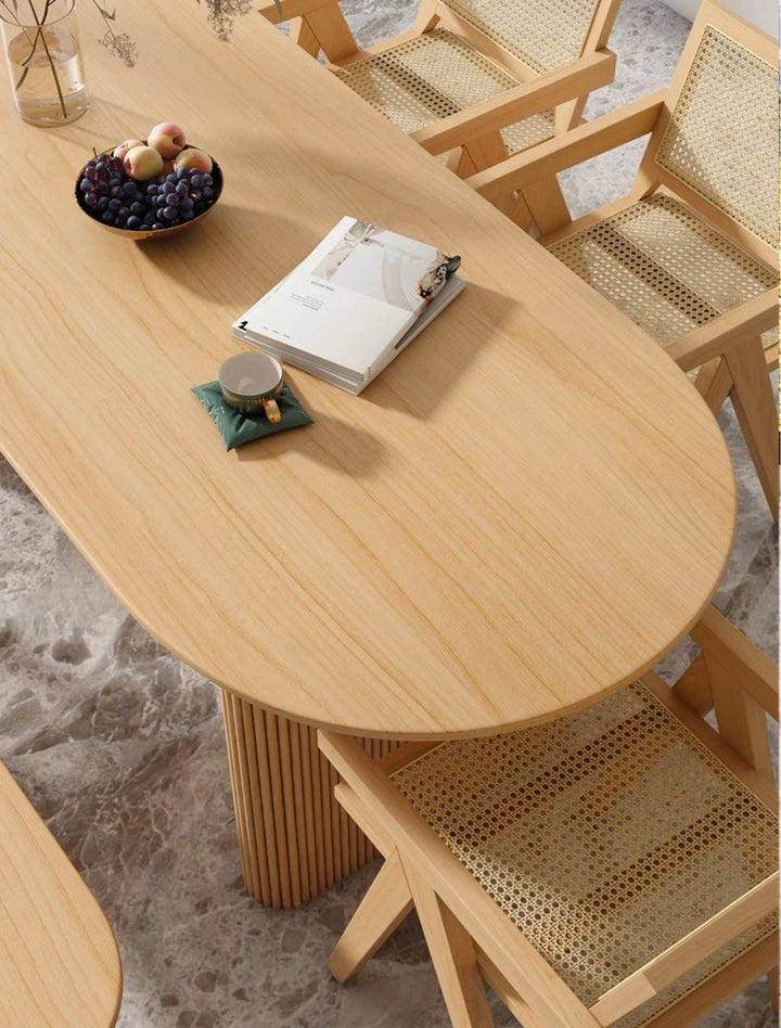 KENNA Japandi Solid Wood Dining Table