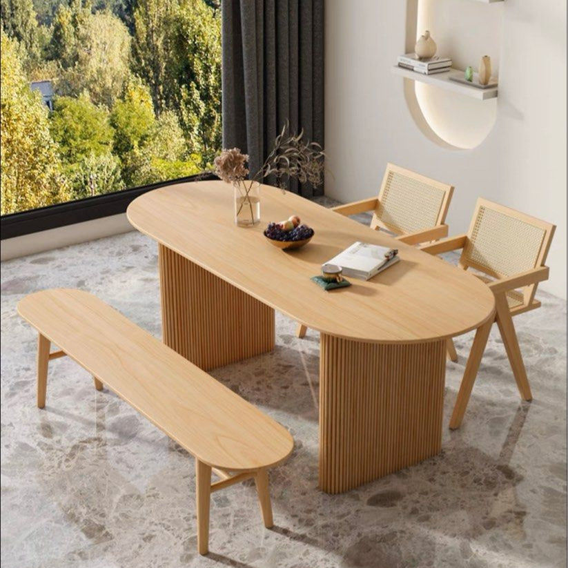 KENNA Japandi Solid Wood Dining Table