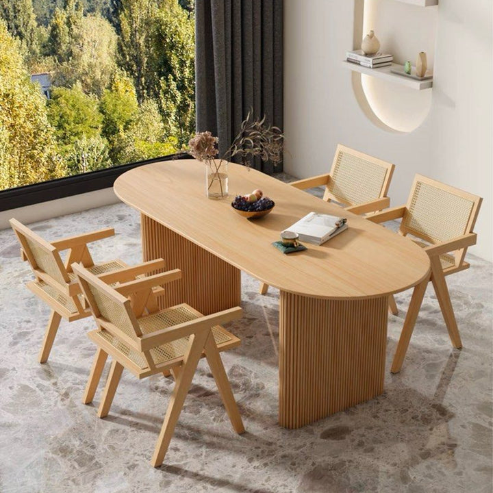 KENNA Japandi Solid Wood Dining Table