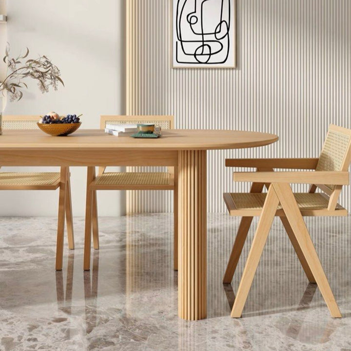 KENNA Japandi Solid Wood Dining Table