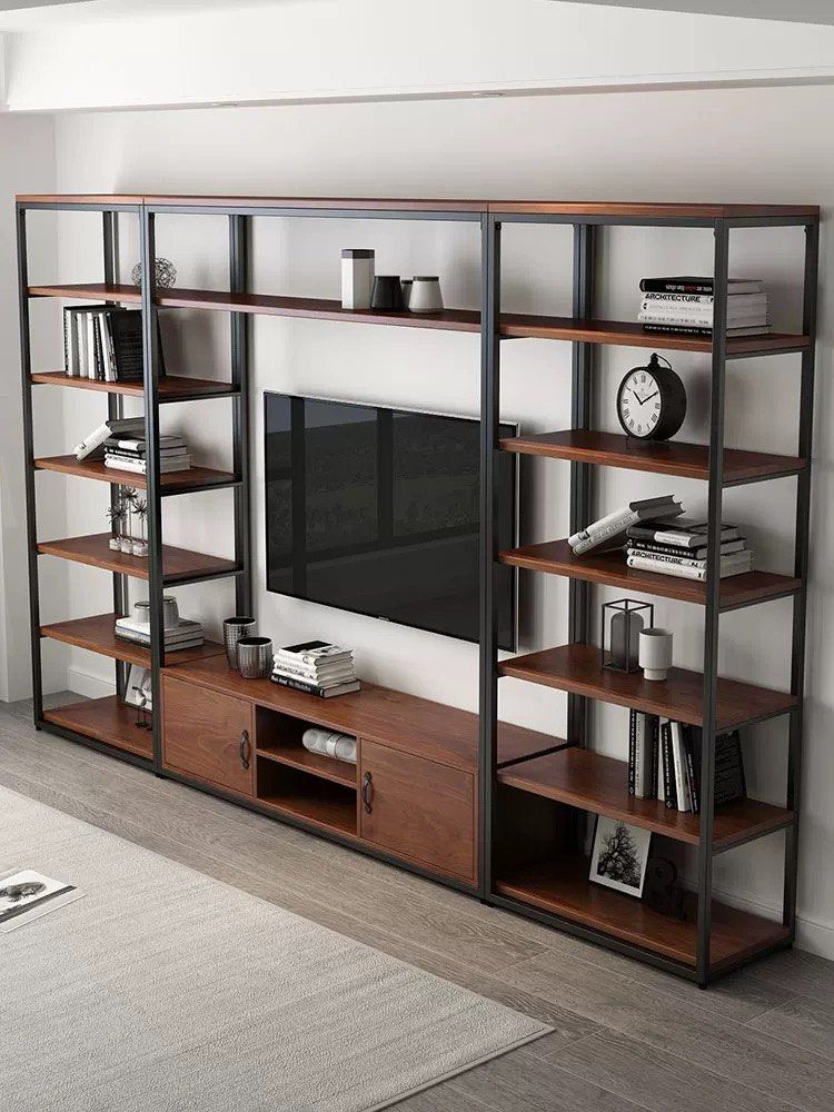 KRENN Modern Solid Wood Storage TV Console