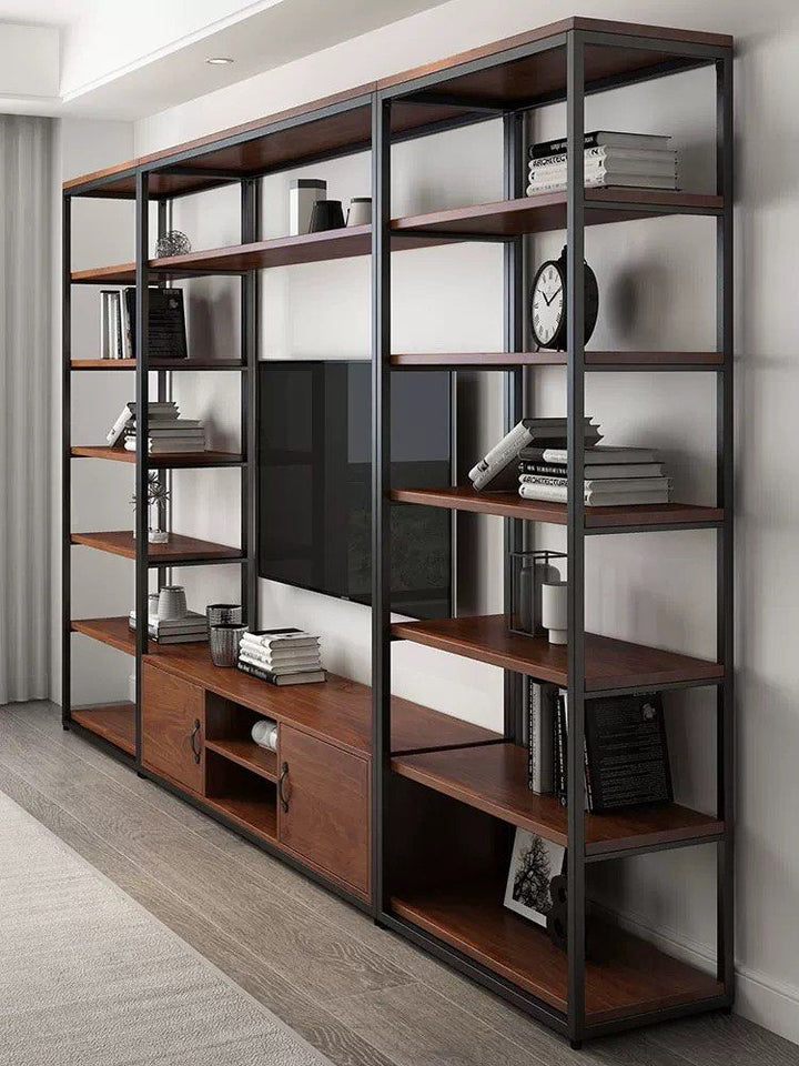 KRENN Modern Solid Wood Storage TV Console