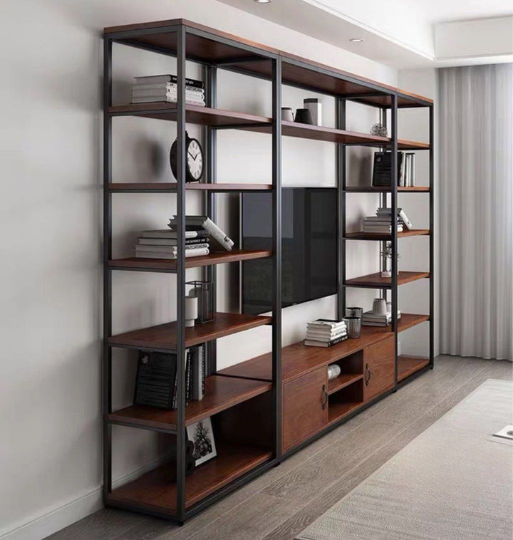 KRENN Modern Solid Wood Storage TV Console