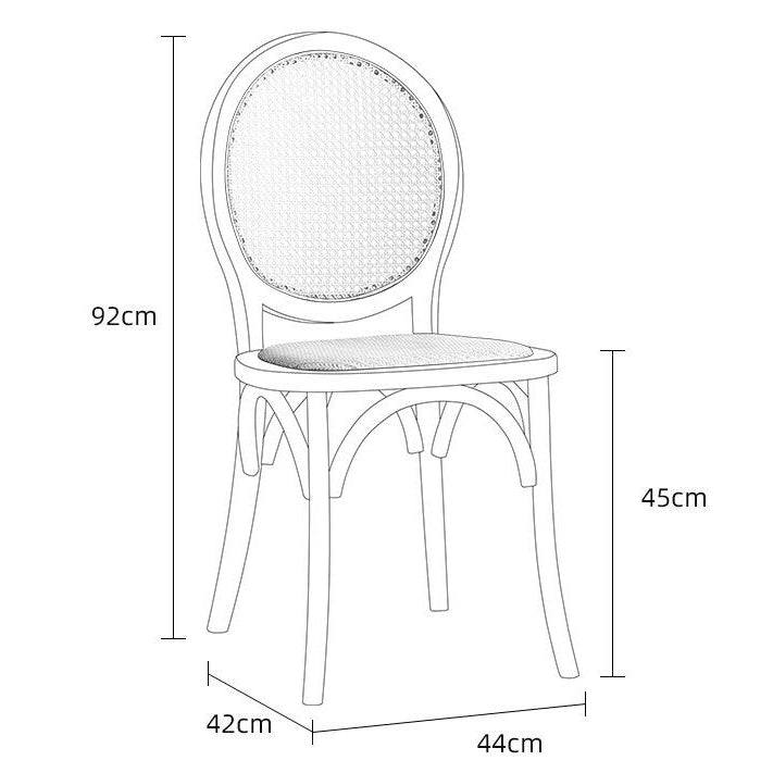 LORNA Rustic Rattan Dining Chair - Radical Homes Singapore
