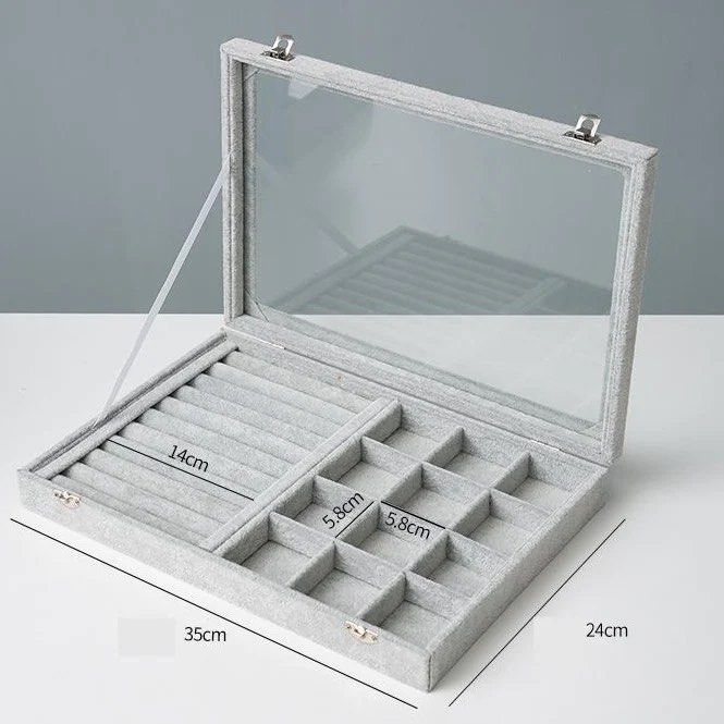 JEWEL Glass Top Jewellery Box